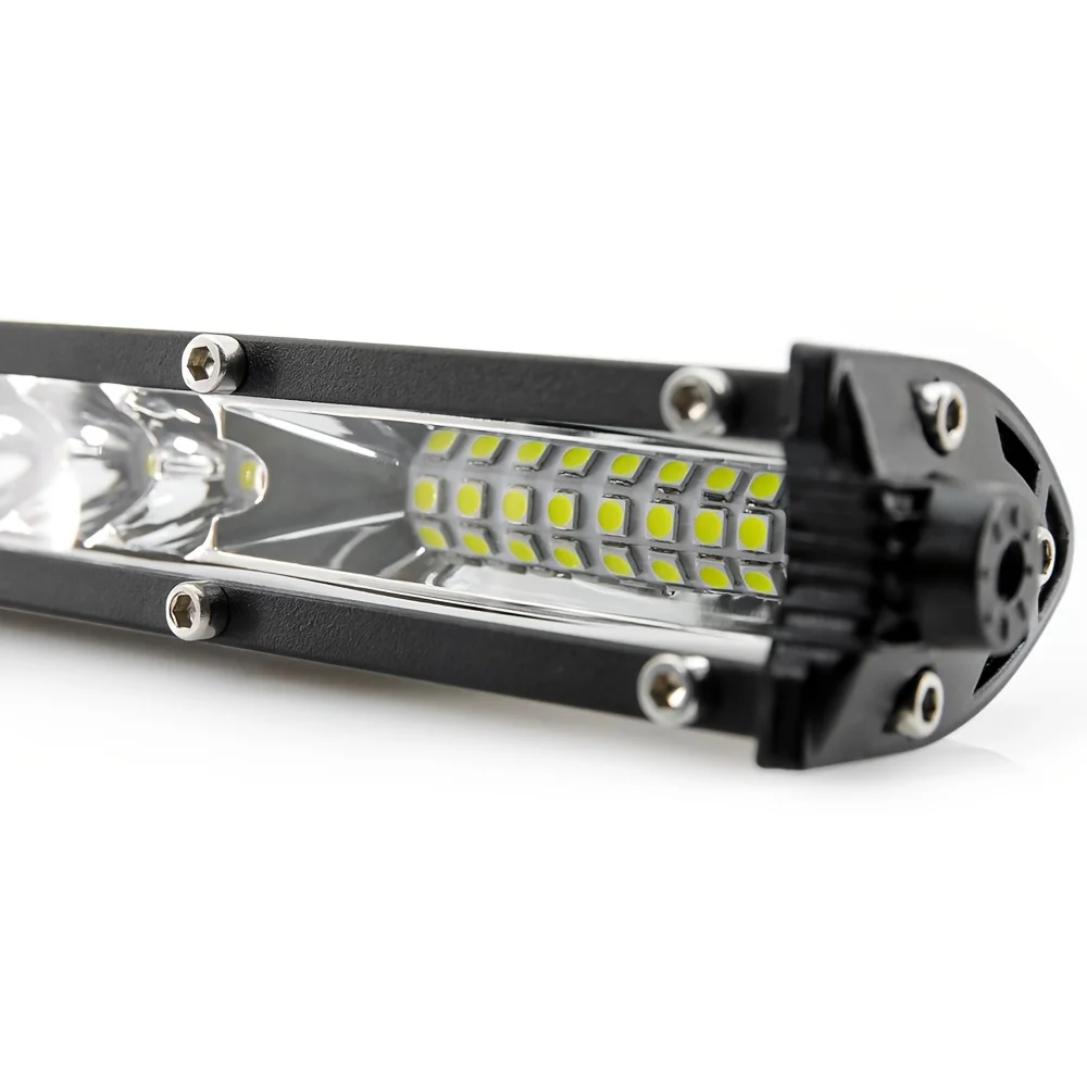 22-inch Single Row Off-Road Vehicle Light - LED Ultra-Thin Single Row Driving Light with Mixed Beams for Trucks, Cars, Engine Bays, Boats, ATVs, UTVs, SUVs 12V 24V