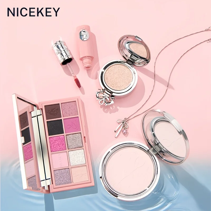 Swan Ballet Makeup Gift Box, Beginner Full Makeup Kit for Students, Complete Eyeshadow & Lipstick Set Affordable, Birthday Gift for Girls, Girlfriend & Bestie, Elegant Present for Party Events