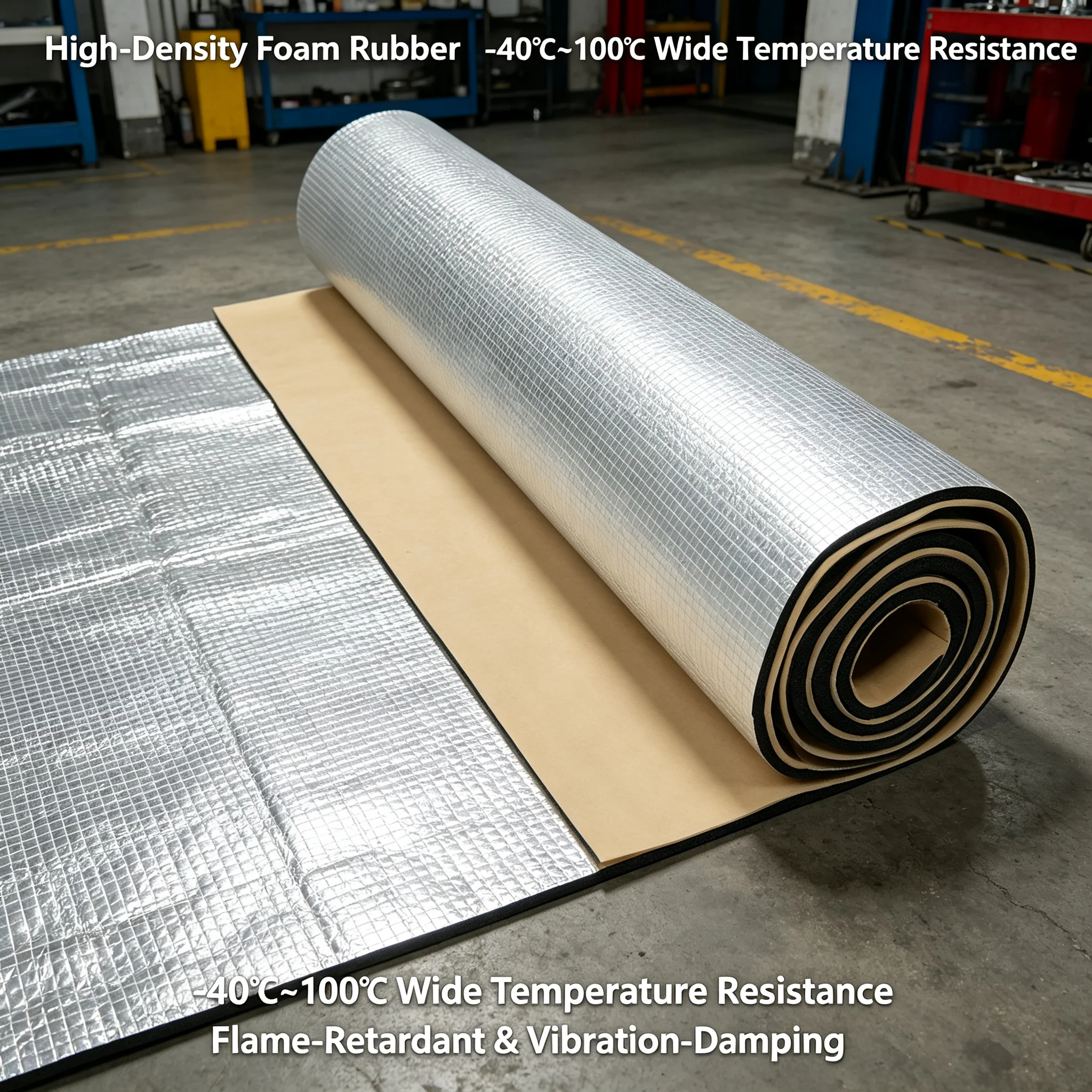 Car Sound Deadening Mat 8x3.2ft Noise Heat Insulation Pad, 10mm Thick Soundproofing Material with Self-Adhesive Backing for Car Roof Floor Door, Silver