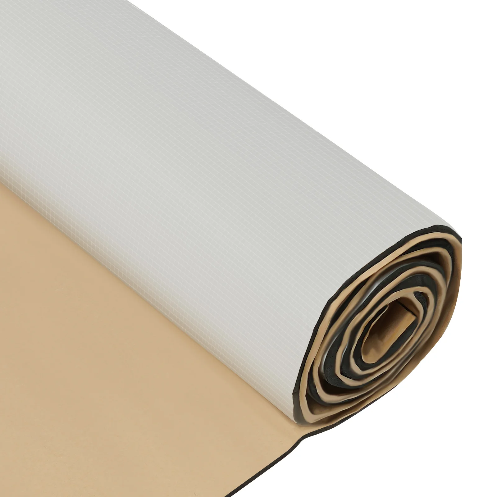 Car Sound Deadening Mat 8x3.2ft Noise Heat Insulation Pad, 10mm Thick Soundproofing Material with Self-Adhesive Backing for Car Roof Floor Door, Silver