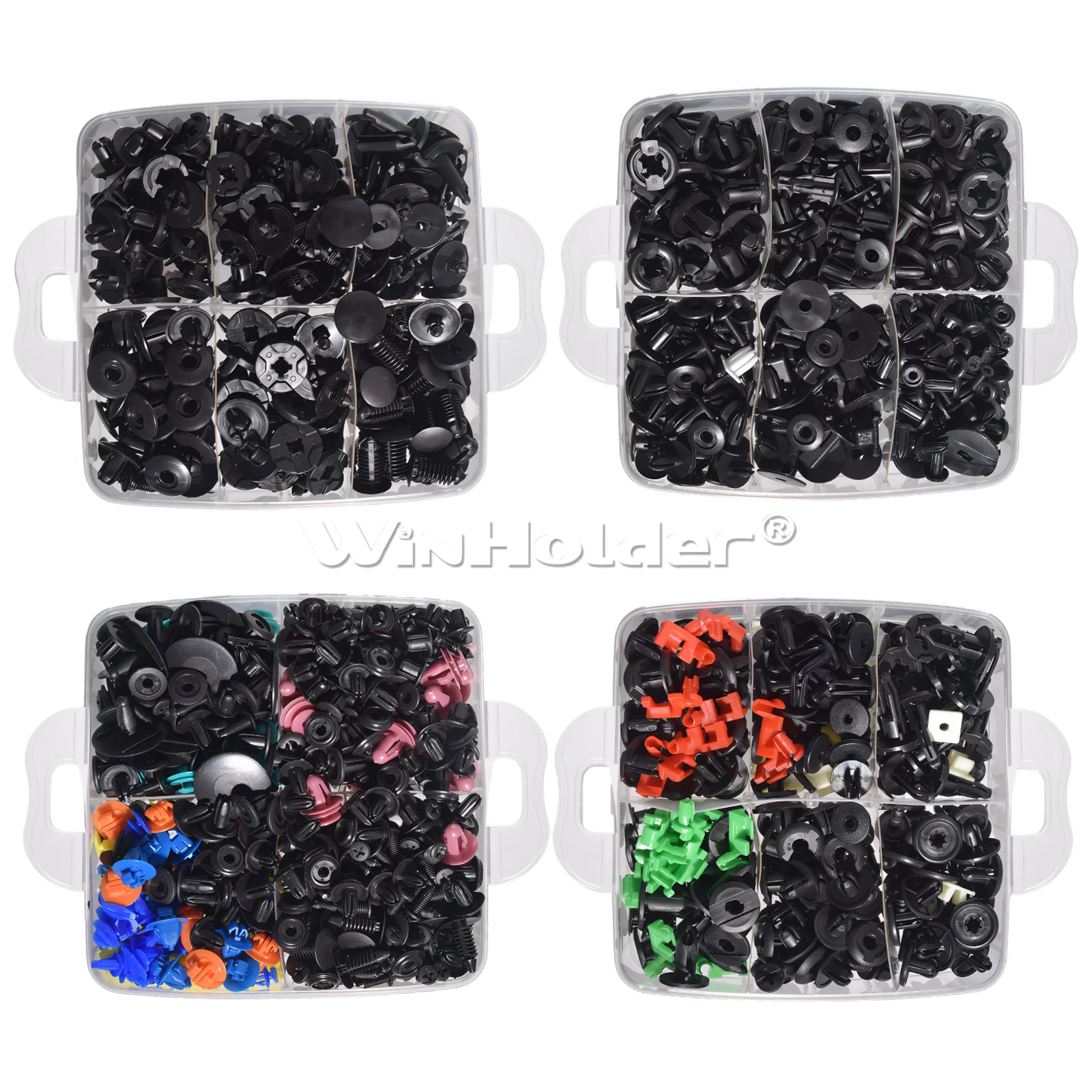 1295Pcs Car Retainer Clips and Auto Fasteners Assortment-37 Most Popular Sizes For Car Trim Door Panel, Bumper, Fender, Engine Cover And Aplash Shield Retainers Replacement