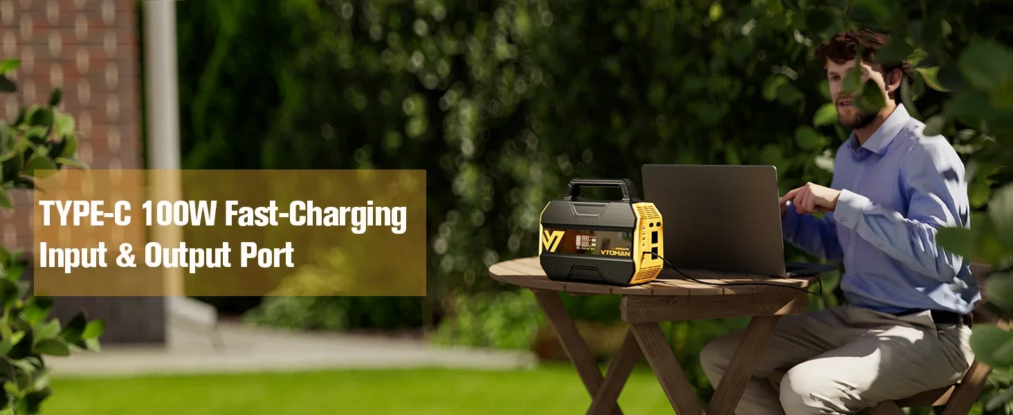 VTOMAN FlashSpeed 300 Portable Power Station 230Wh 70000mAh LiFePO4 Pure Sine Wave Solar Generator for Outdoor Camping Travel Camper Van Life Home Power Outage