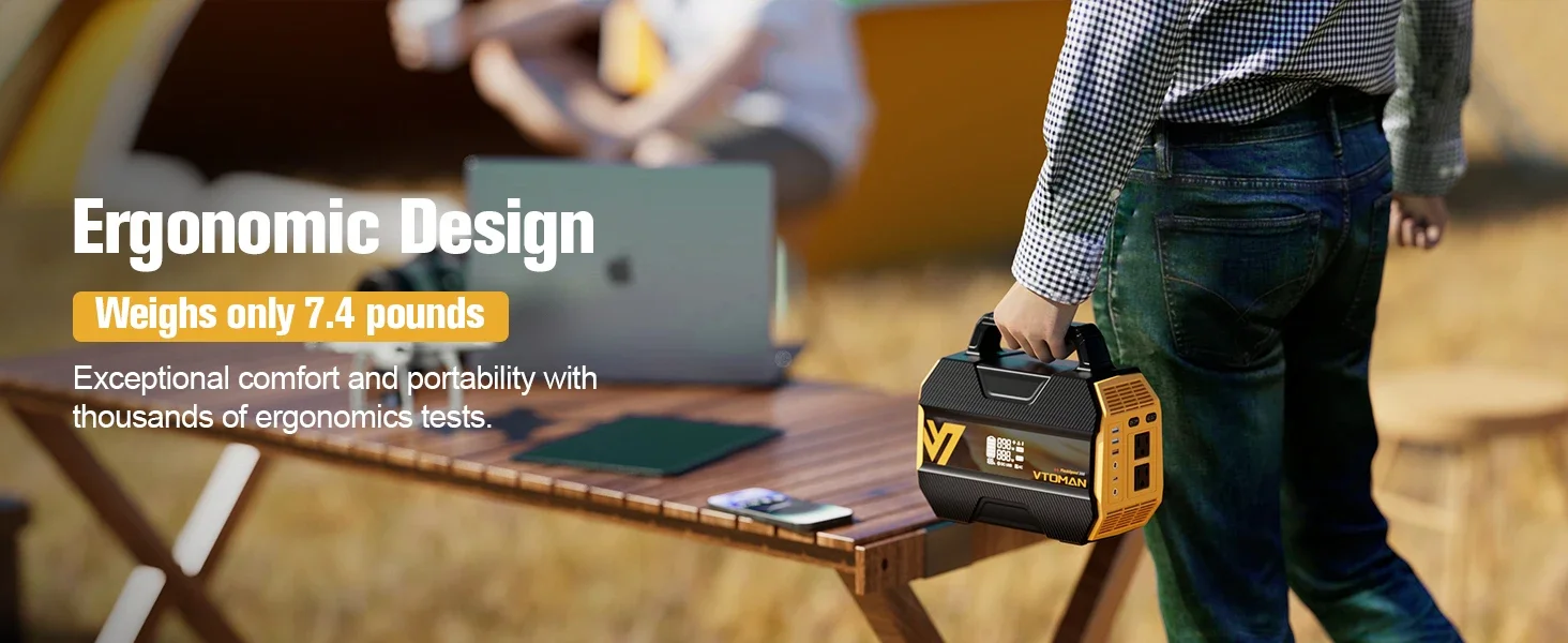 VTOMAN FlashSpeed 300 Portable Power Station 230Wh 70000mAh LiFePO4 Pure Sine Wave Solar Generator for Outdoor Camping Travel Camper Van Life Home Power Outage
