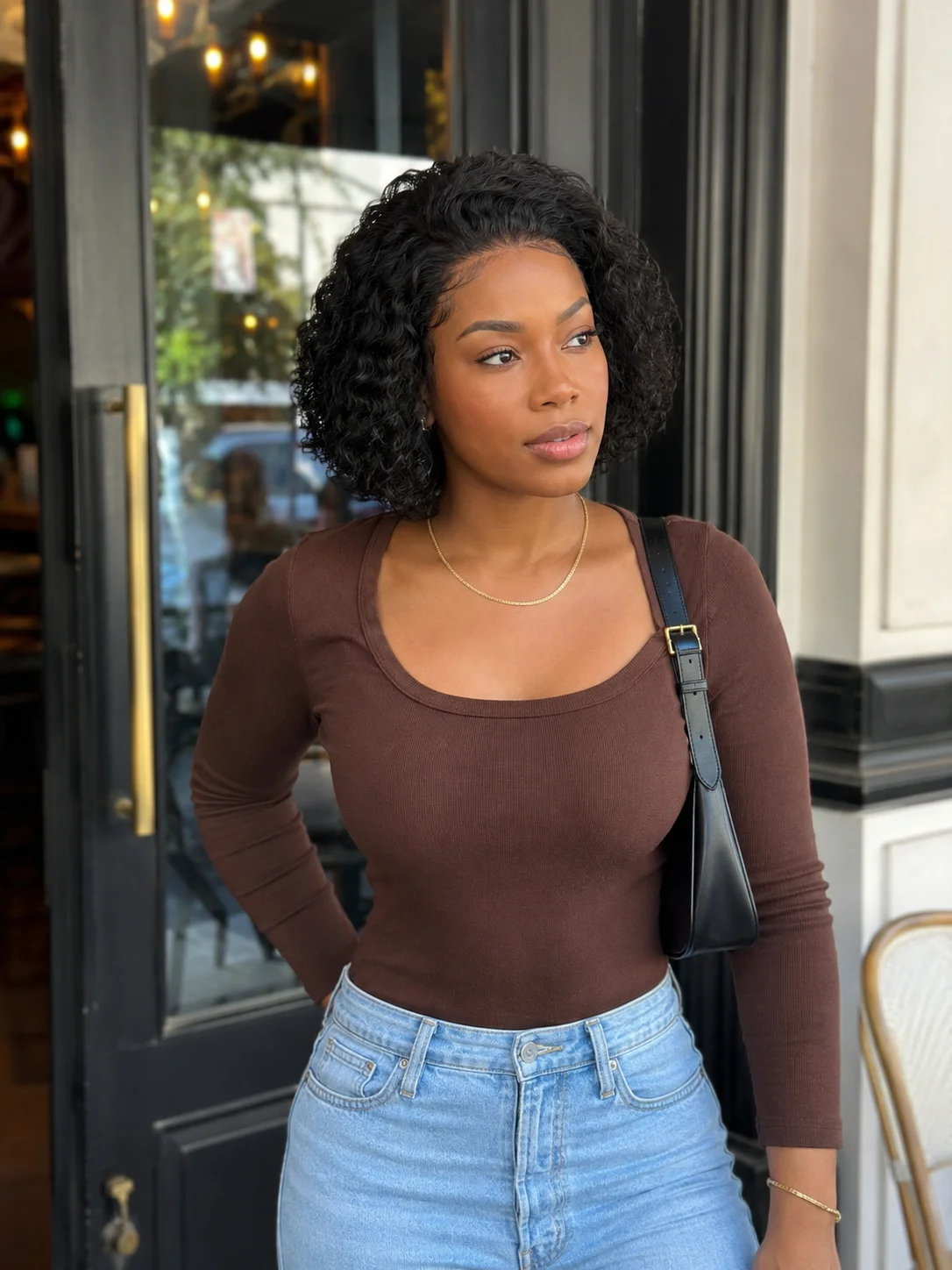 TIMOPOL 13x4 Lace Front Human Hair Short Bob Wig, 8 Inch Jerry Curly #1B Natural Black Glueless Pre Plucked with Baby Hair Curly Wig for Black Women
