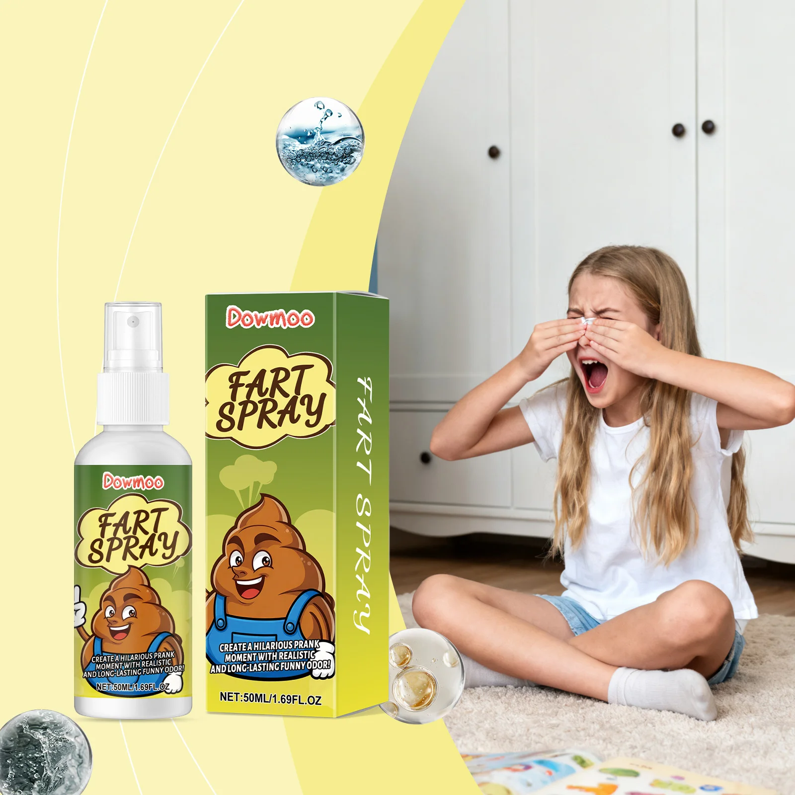 Powerful Fart Spray Highly Simulates Real Smells Easily Creates a Funny Atmosphere Fun Prank Tool Non-toxic Funny Party Artifact