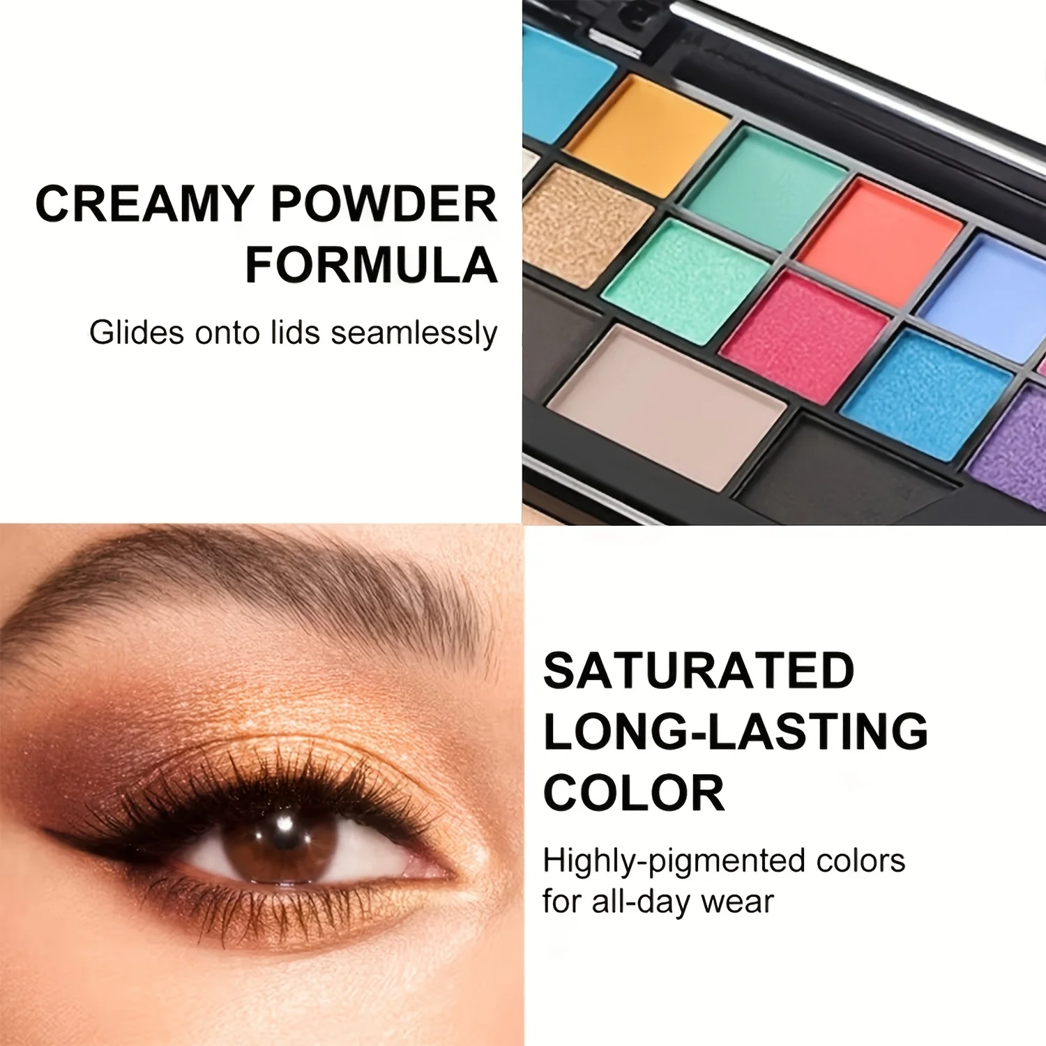 19 Shades All-in-One Makeup Palette, 12 Eyeshadow Shades Multi-Functional Makeup Case, Classic Smoky Tone 9918, High Pigment & Blendable, One Palette for Full Face Makeup