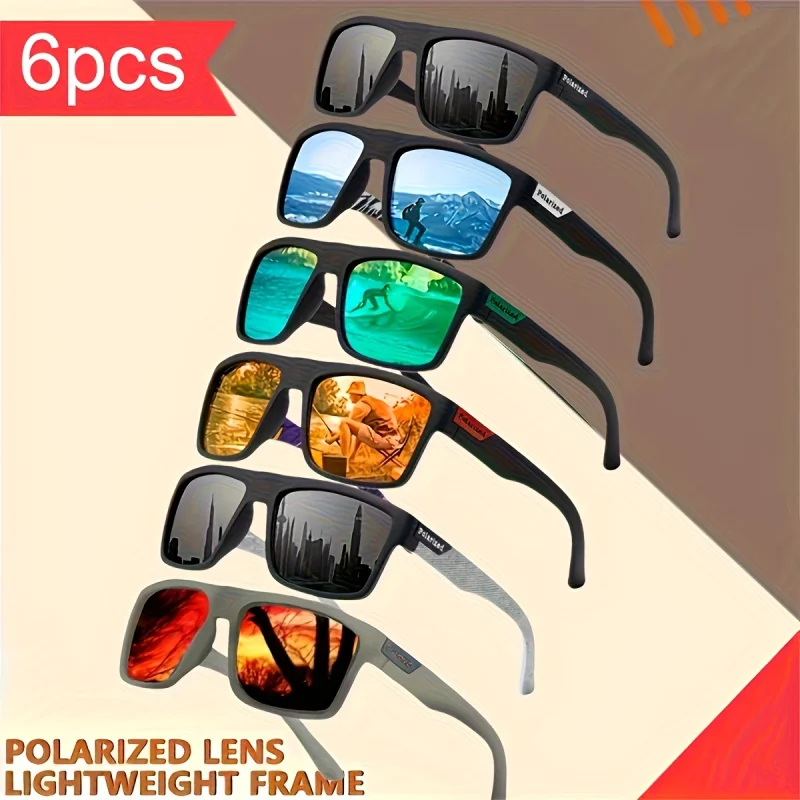6 Pairs of Stylish Interchangeable Lens Glasses - lightweight PC Frames, 6 Unique Styles for Daily Comfortable Commuting Outfits.