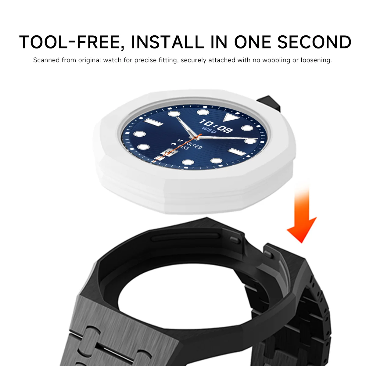 For Swatch X AP Royal POP Ceramic Band Biomaterials Watch Case Strap Luxury Modification Kit Pocket Changer To Wristwatch Cover