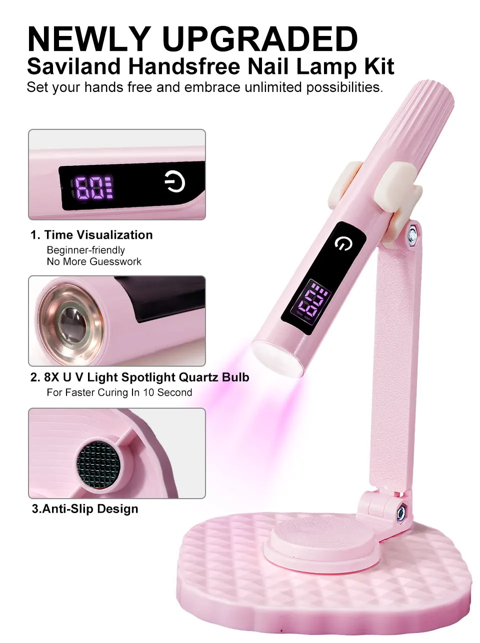 LIMEGIRL Nail UV LED Dryer Touch Lamp Rechargeable Flashlight UV Light Drying Nails UV Gel Polish Lamps Quick Drying Cure Tools