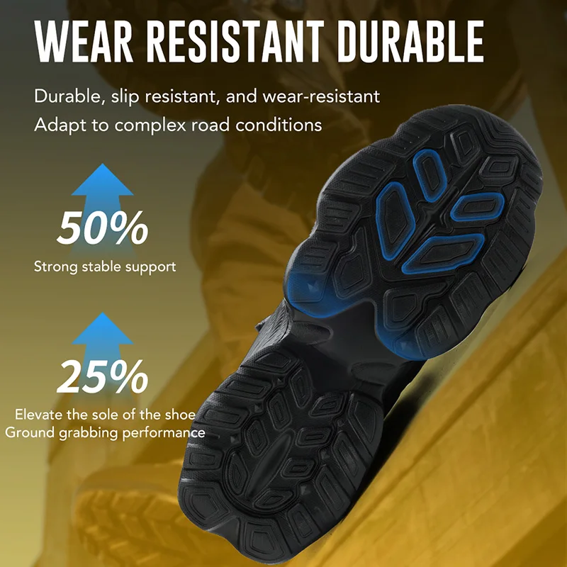All Seasons Steel Toe Work Footwear for Men Women Impact Resistant Steel Toe Cap Sneakers Boots Lightweight Comfortable Industrial Safety Shoes Wear Resistant Durable for Construction Labor Daily Use Full Sizes Perfect Labor Day Father’s Day Gift