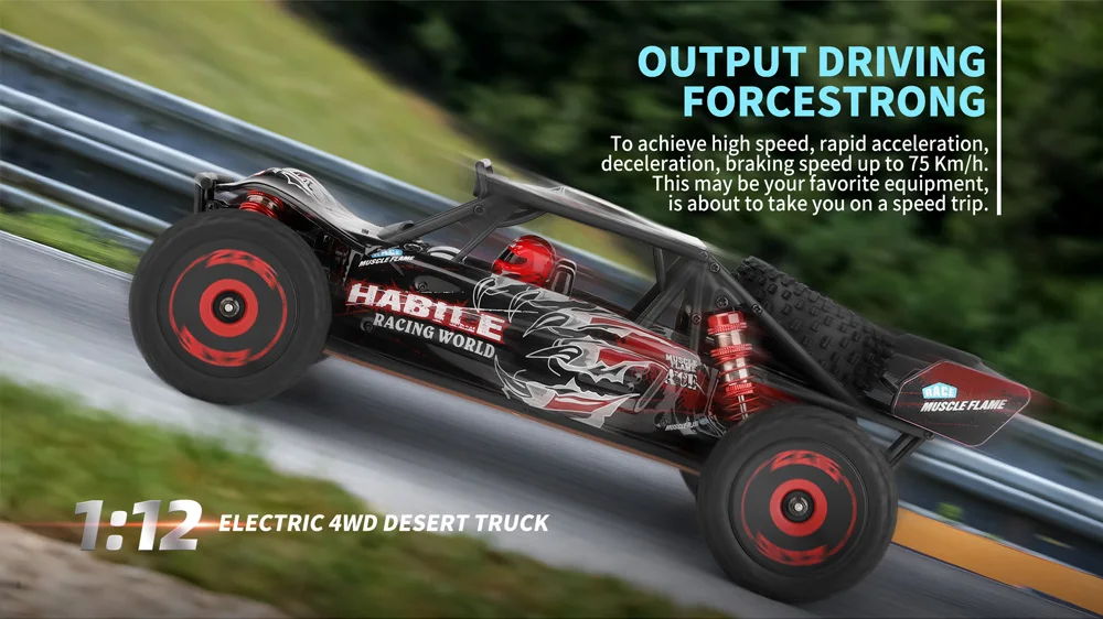WLtoys 124016 Brushless RC Car 75km/h High Speed Remote Control Crawler 2.4G 4WD Off-Road Drift Climbing Racing Vehicle Model Toys