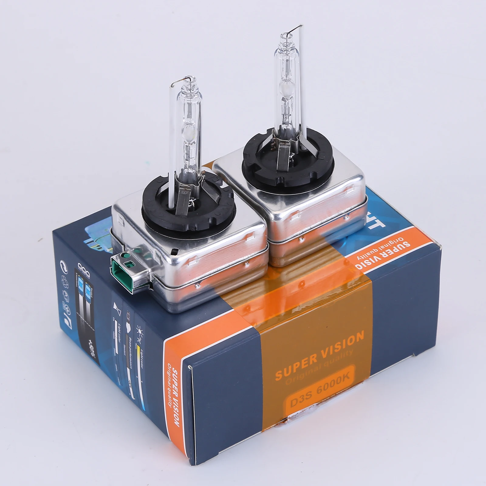2Pcs D3S Xenon Bulb 6000K 35W 85V HID Headlight Bulbs D3S Xenon Headlight Replacement Super Light IP68 Waterproof