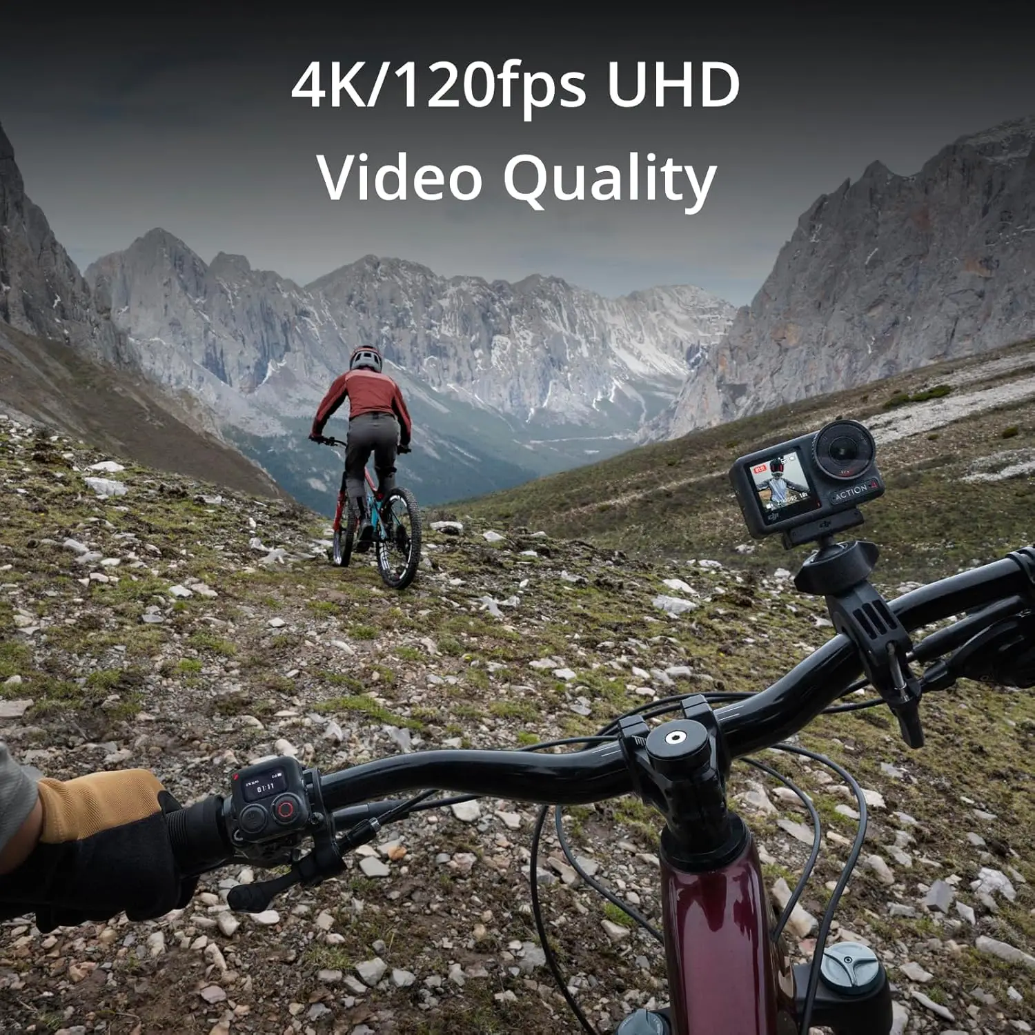 DJI Osmo Action 4 Used Waterproof Action Camera 1/1.3" Sensor 4K Video 120fps Low-Light 10-bit D-Log M Vlogging Camera