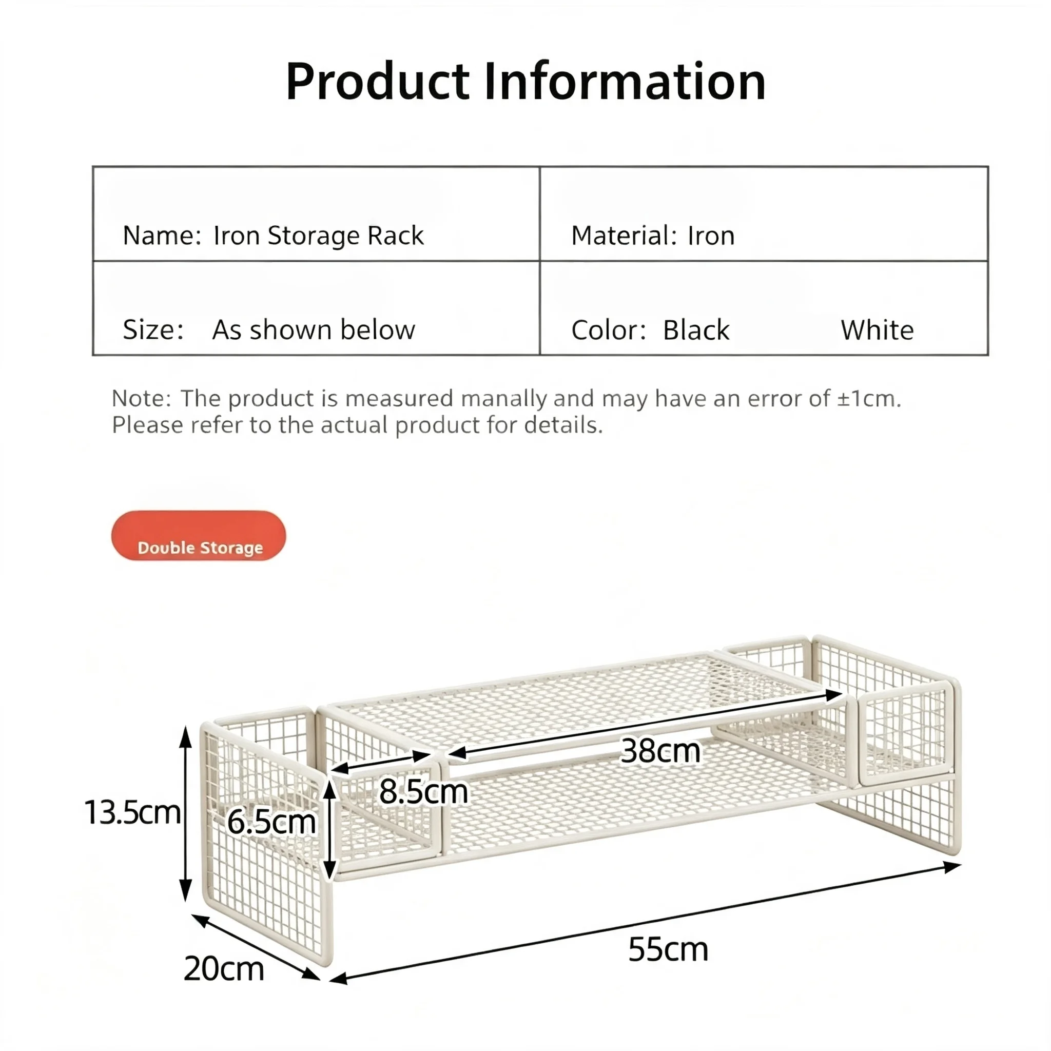 Multifunctional Computer Monitor Riser Desktop Storage Stand Desk Organizer Shelf Laptop Elevating Holder for Home Office Desktop Keyboard Storage