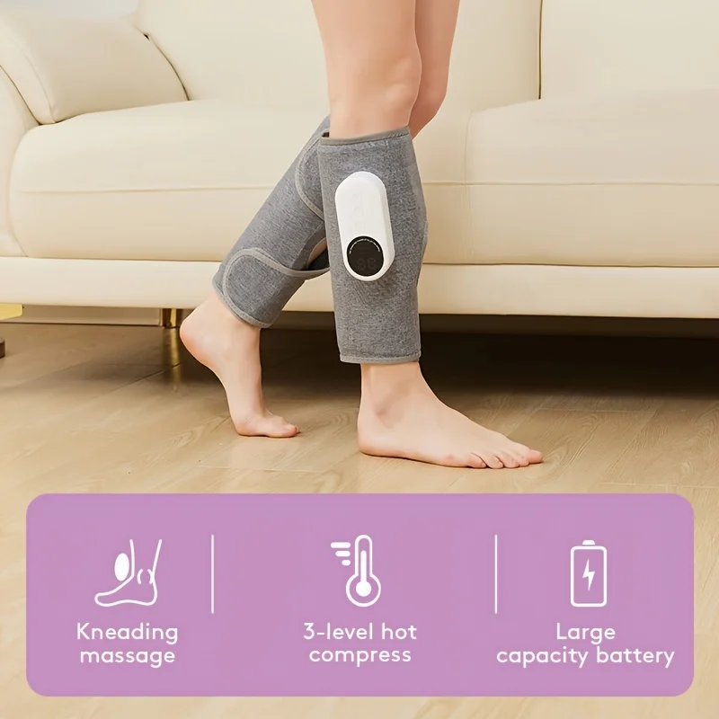 LINGTENG Two Wireless Air Pressure Calf Massagers with Heating, 2500mAh High-Capacity Lithium Battery, Multiple Massage Modes, Allowing You to Relax Your Legs anytime, Anywhere—the Perfect Gift for Christmas, Mother's Day, and Father's Day