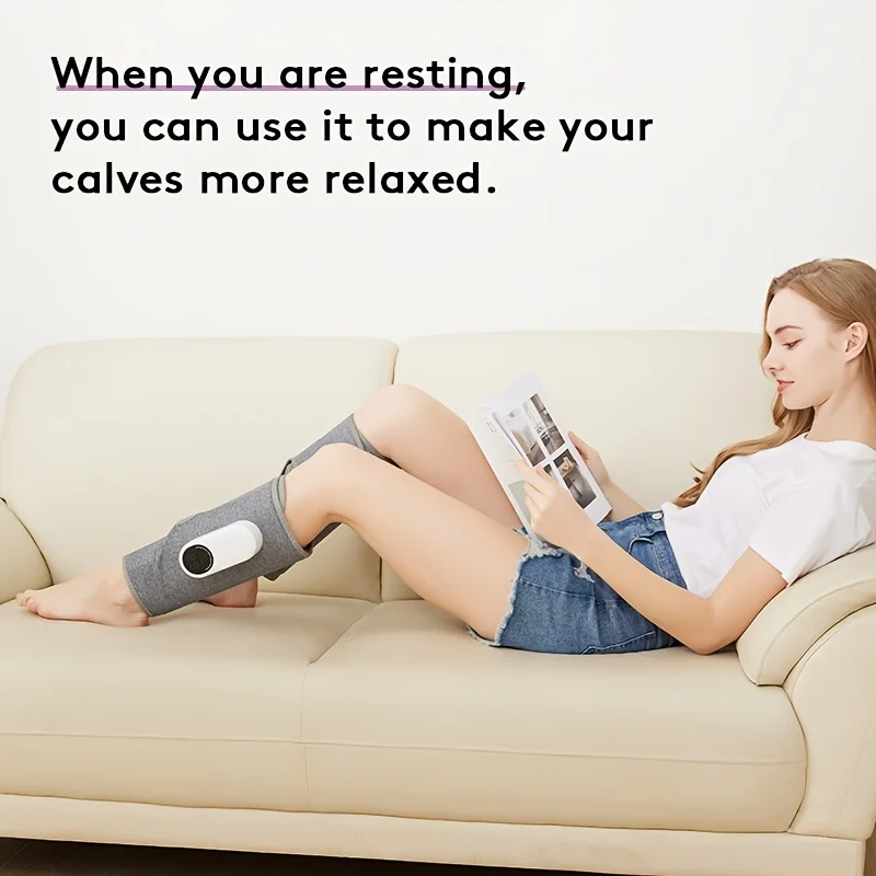 LINGTENG Two Wireless Air Pressure Calf Massagers with Heating, 2500mAh High-Capacity Lithium Battery, Multiple Massage Modes, Allowing You to Relax Your Legs anytime, Anywhere—the Perfect Gift for Christmas, Mother's Day, and Father's Day