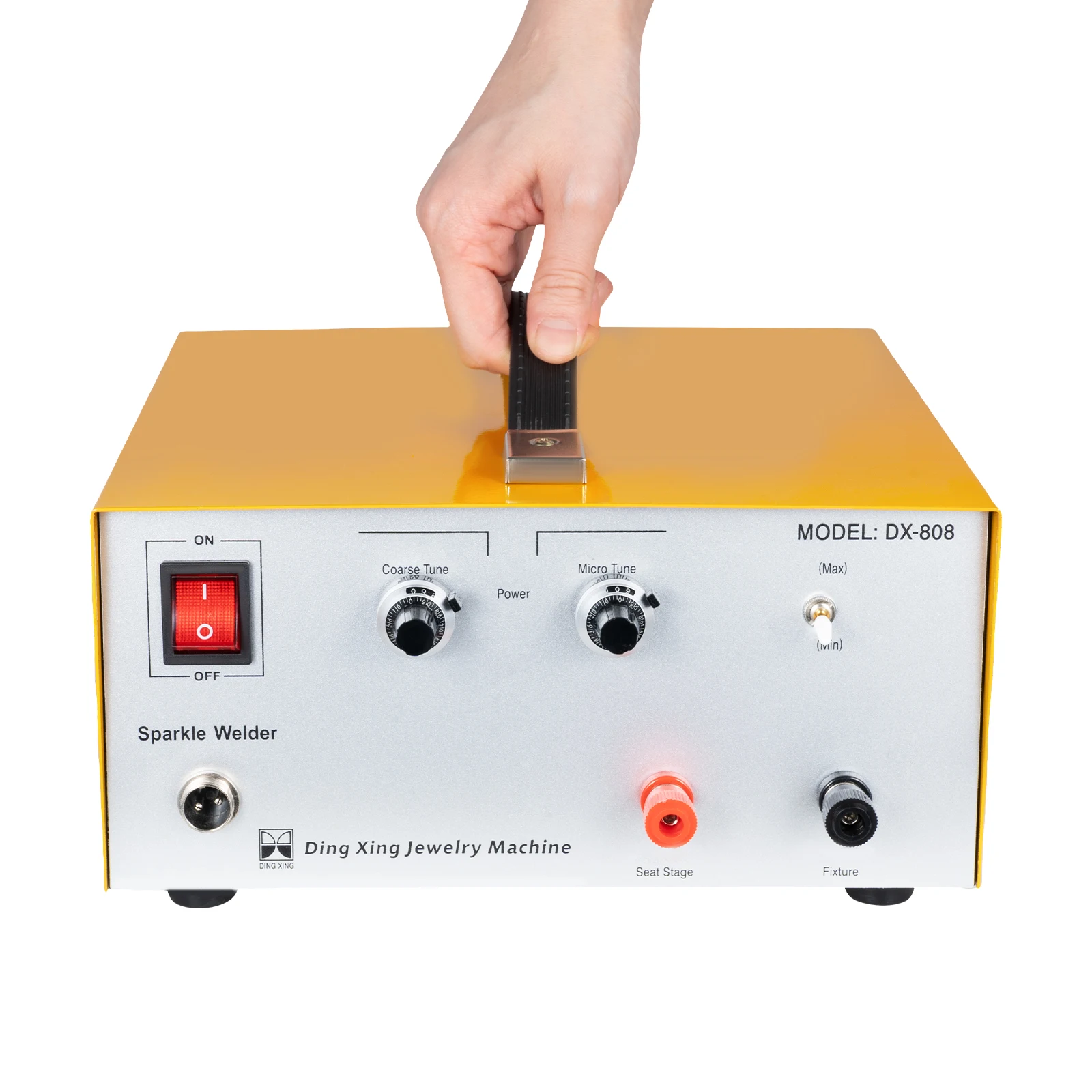 390W Jewelry Spot Welder Pulse Arc Welding Machine, Handheld Gold Silver Welder with Foot Pedal for Jewelry Repair, 1-80A Adjustable