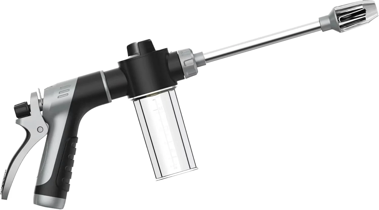High‑Pressure Car Washing Water Gun with Long Handle Foam Kettle, Metal Joint Car Wash Sprayer Nozzle for RV External Cleaning Garden Water Hose Shower Watering