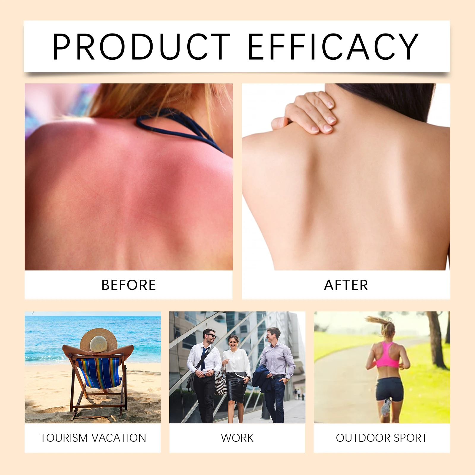 EELHOE 23g Moisturize Airy Sunstick SPF50+ Anti-UV Long-lasting Protector High Coverage Matte Natural Sunscreen Cream Skin Care