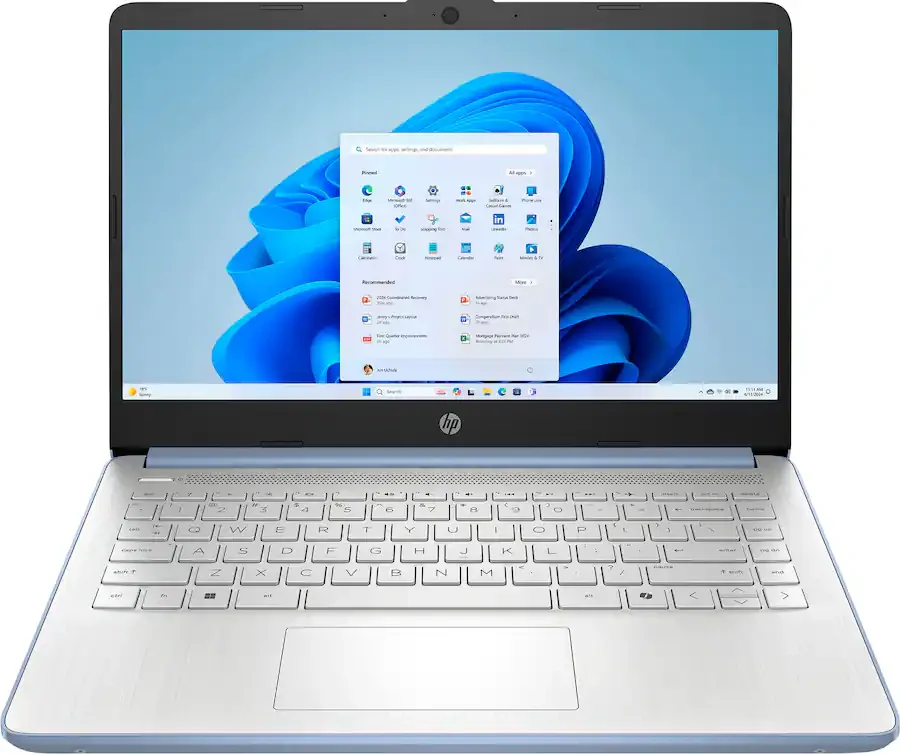 HP 14" HD LED Ultra Light Laptop with 1-Year Microsoft 365,Intel Processor N150,Up to 16GB RAM,384GB Storage (128GB UFS+256GB SD Card),Windows 11 S