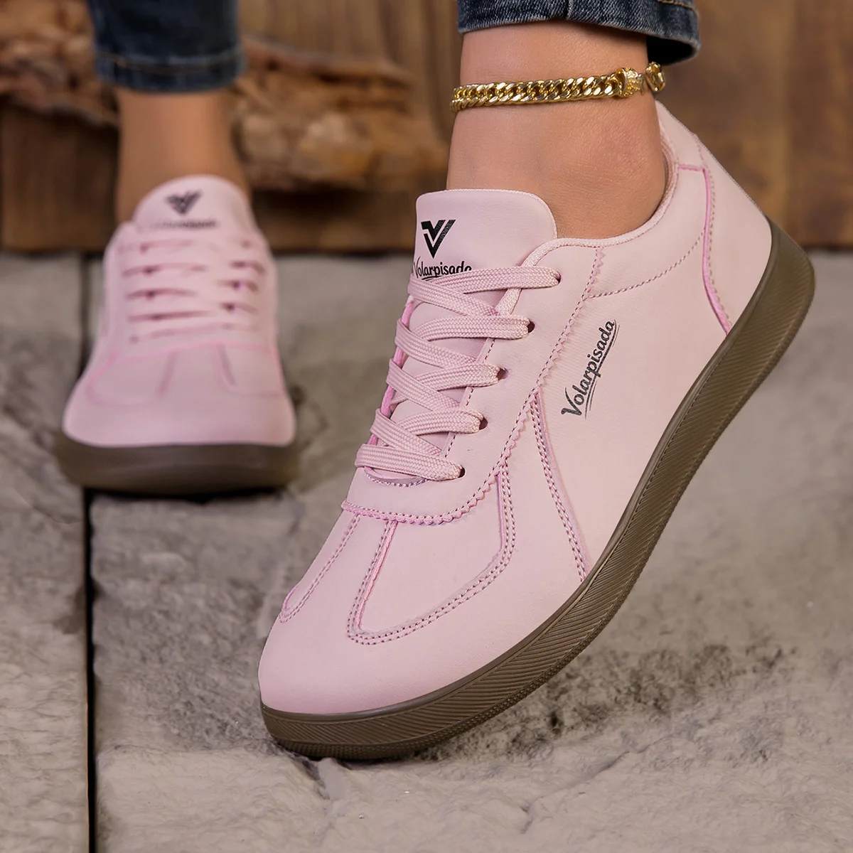 2026 New Women Wide Toe Box Retro Sneakers Soft Flat Gum Sole Lace Up Casual Trainers Ladies Lightweight Comfort Walking Shoes Fashion Color Matching Low Top Vintage German Trainer Daily Outdoor Shopping Street Footwear Plus Size 35-43 Non Slip Breathable