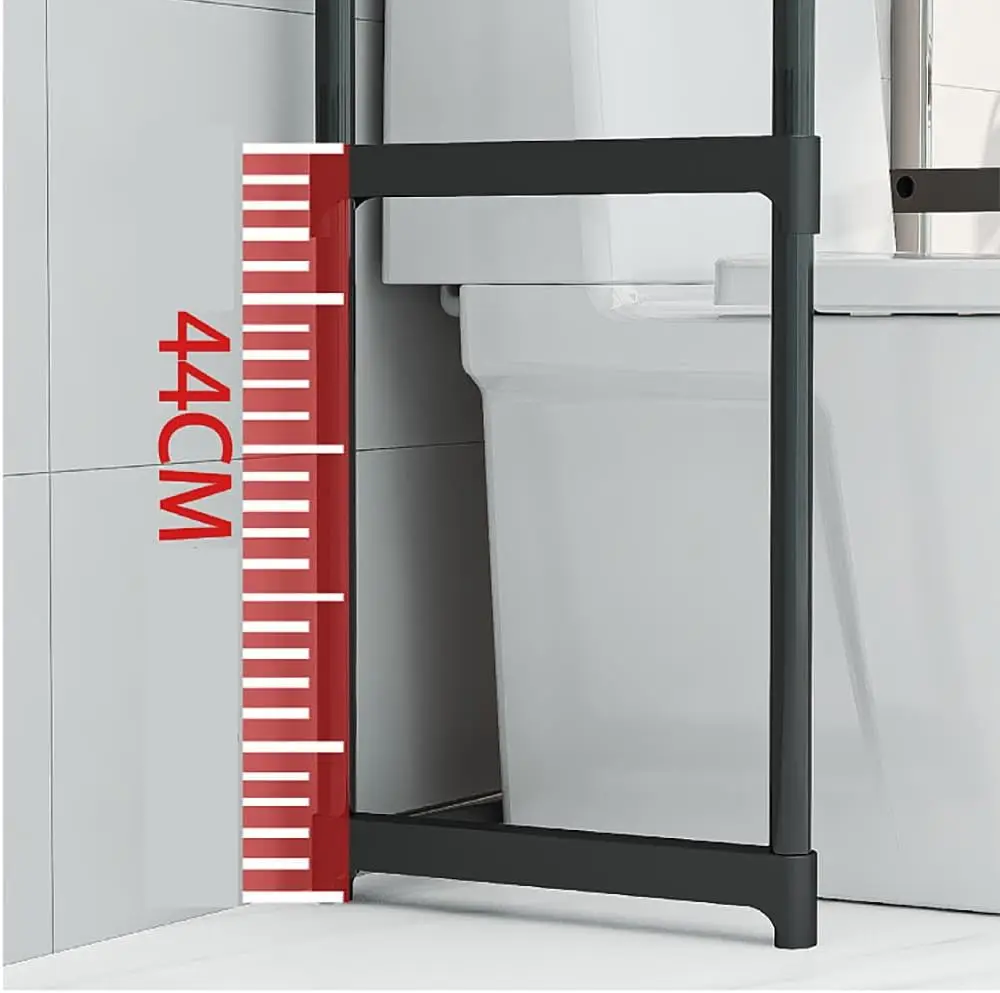 Bathroom Storage Rack Over The Toilet Shelf 3 Tier Space Saver Organizer Multi-Functional Wall Hanging Toilet Storage Rack
