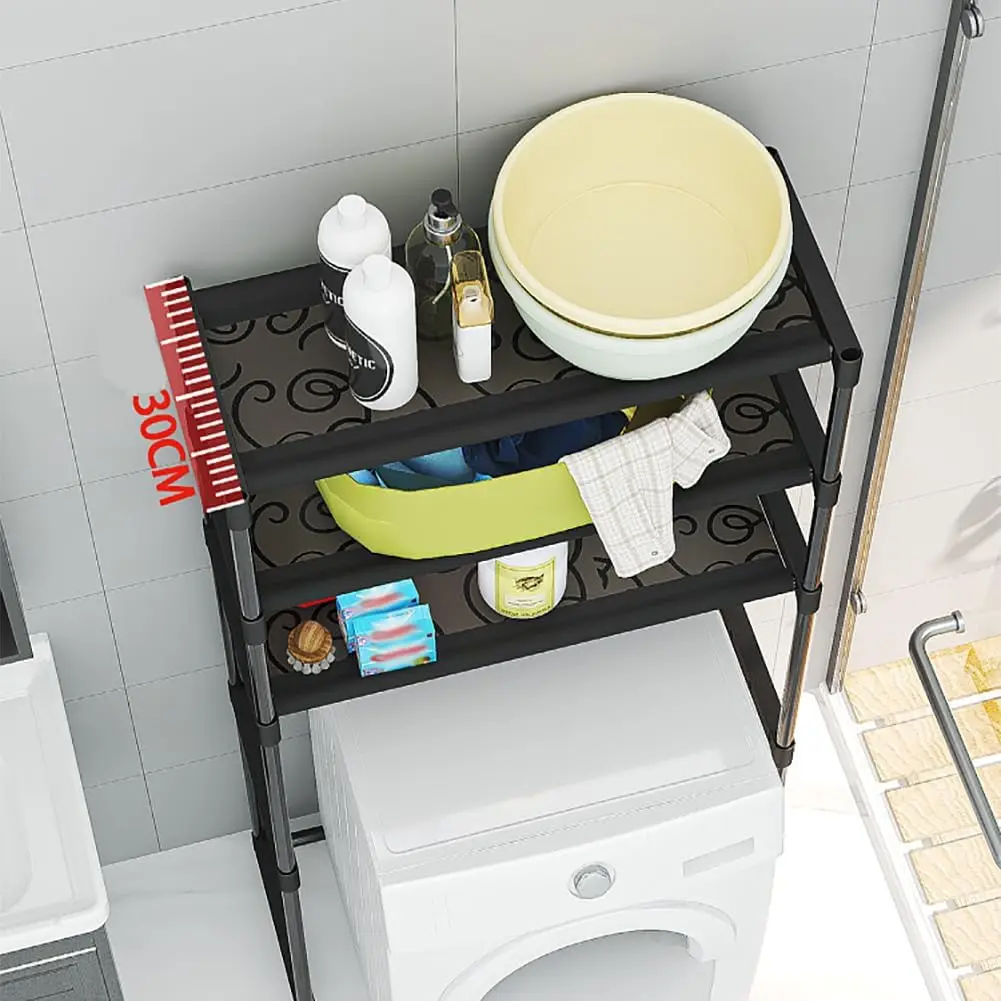 Bathroom Storage Rack Over The Toilet Shelf 3 Tier Space Saver Organizer Multi-Functional Wall Hanging Toilet Storage Rack