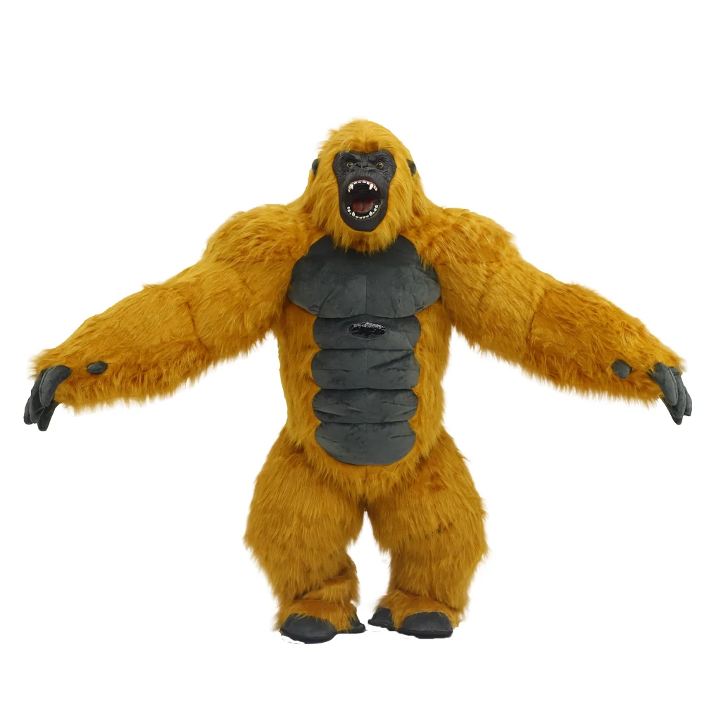 2.6M Inflatable KingKong Costume Gorilla Mascot Parade Adult Character Cosplay Birthday Halloween Party Event Plush Set