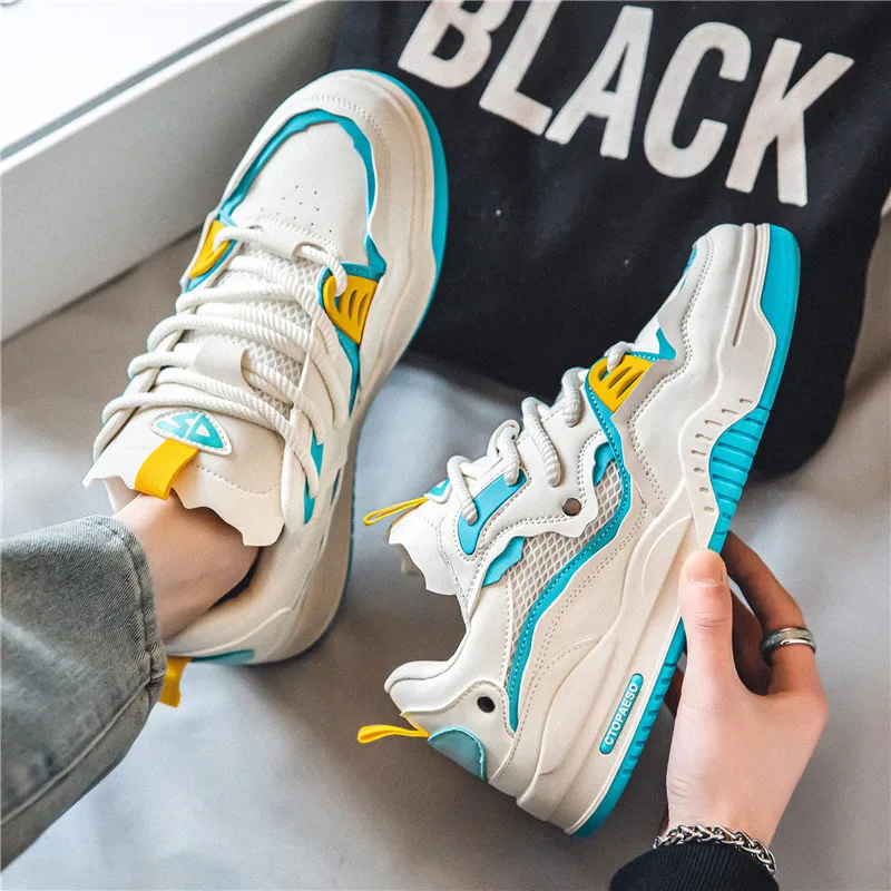 Men's Shoes Four Seasons of the New Style All Kinds of Students Retro Platform Leisure Sports Shoes