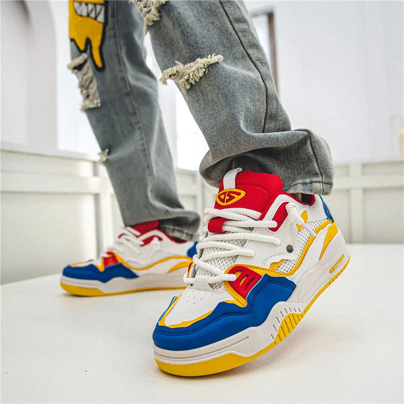 Men's Shoes Four Seasons of the New Style All Kinds of Students Retro Platform Leisure Sports Shoes
