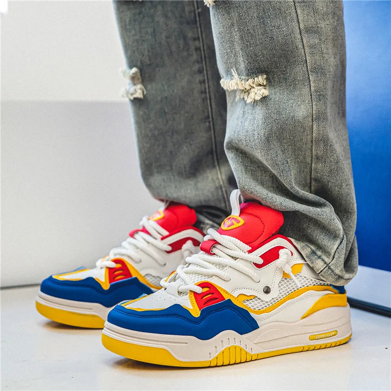 Men's Shoes Four Seasons of the New Style All Kinds of Students Retro Platform Leisure Sports Shoes
