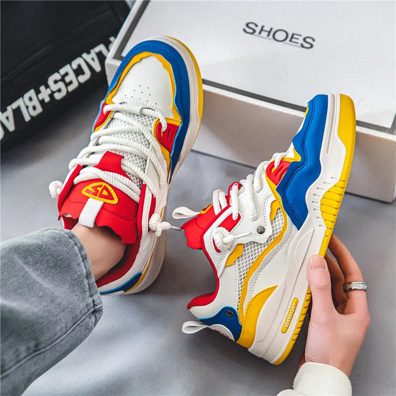 Men's Shoes Four Seasons of the New Style All Kinds of Students Retro Platform Leisure Sports Shoes