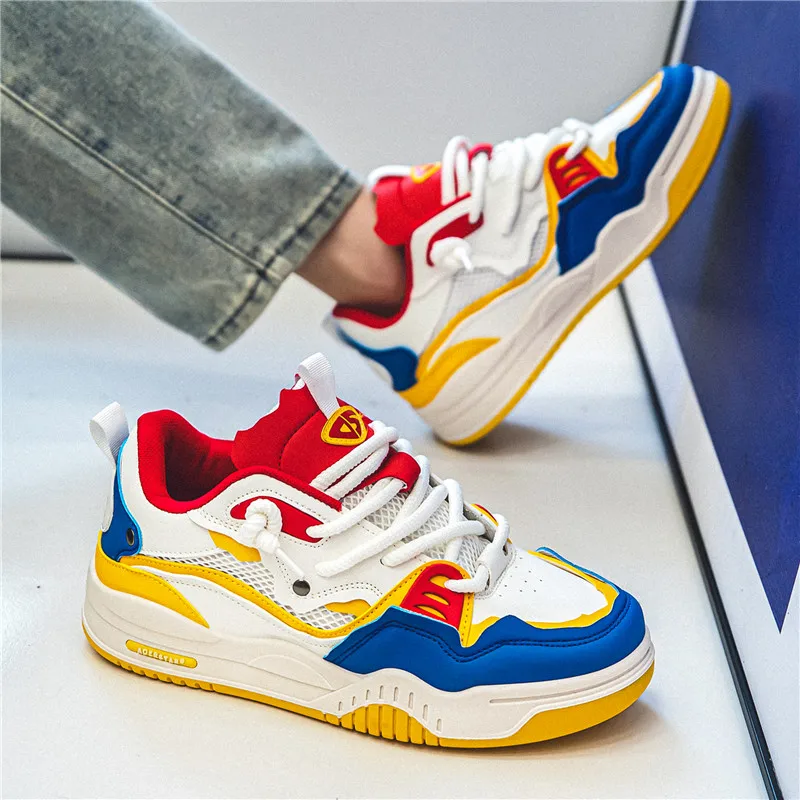 Men's Shoes Four Seasons of the New Style All Kinds of Students Retro Platform Leisure Sports Shoes