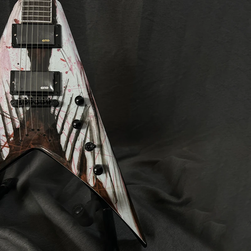 24-fret electric guitar with HH pickups, black hardware, mahogany body, shipped from US warehouse, free shipping