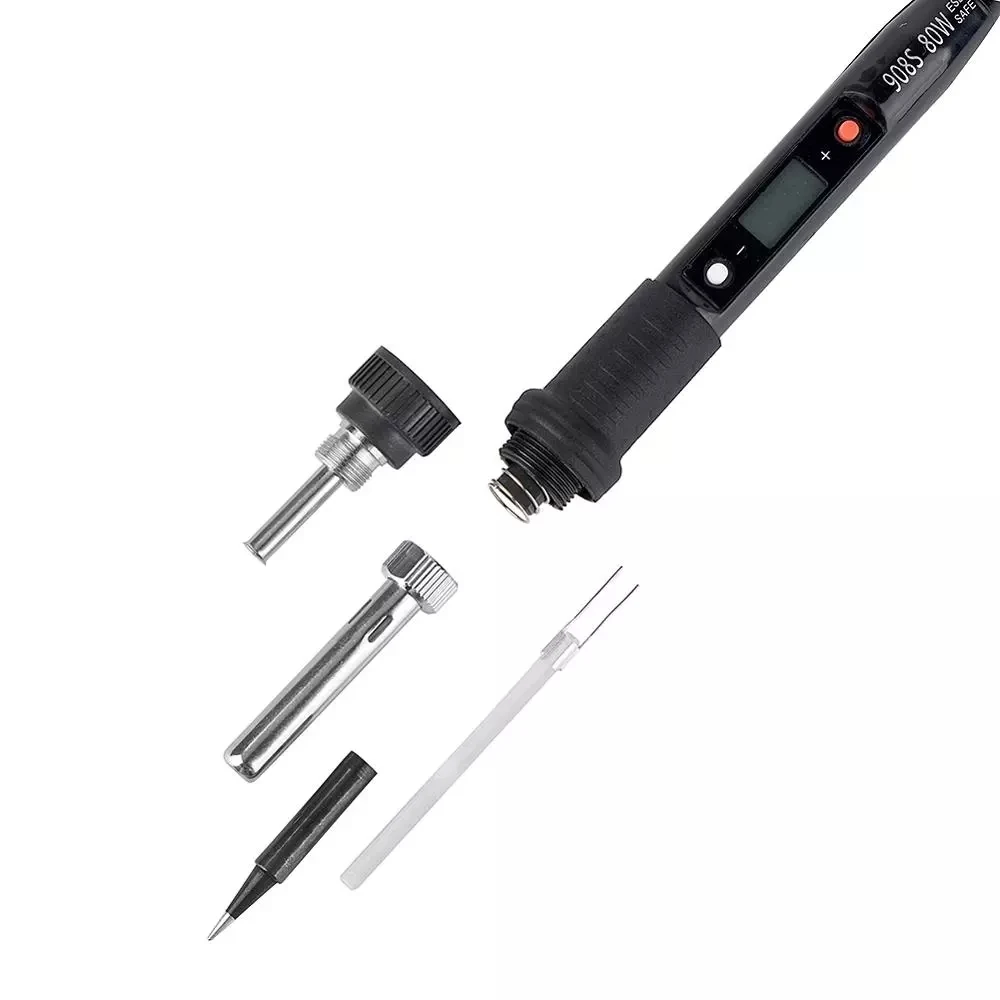 JCD 80W Electric Soldering Iron with LCD Digital Temperature Display Adjustable Heating Tip for Precision Soldering 220V/110V