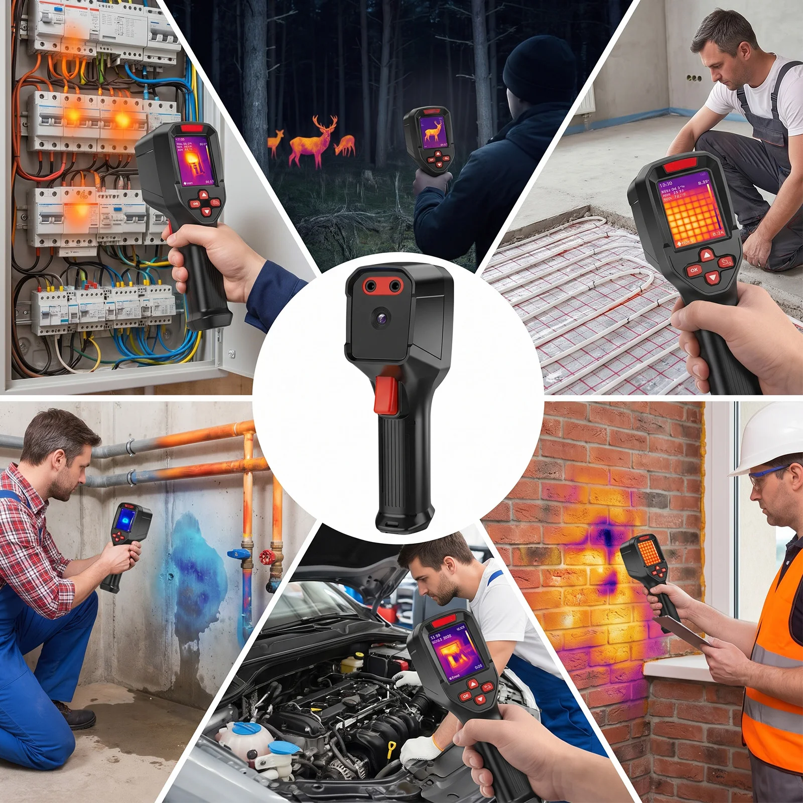 USB Rechargeable Thermal Imaging Camera 240*240 Super IR, -20℃~550℃ Waterproof Dustproof Anti-drop Handheld Thermal Imager For Electrical&Industrial Inspection Test