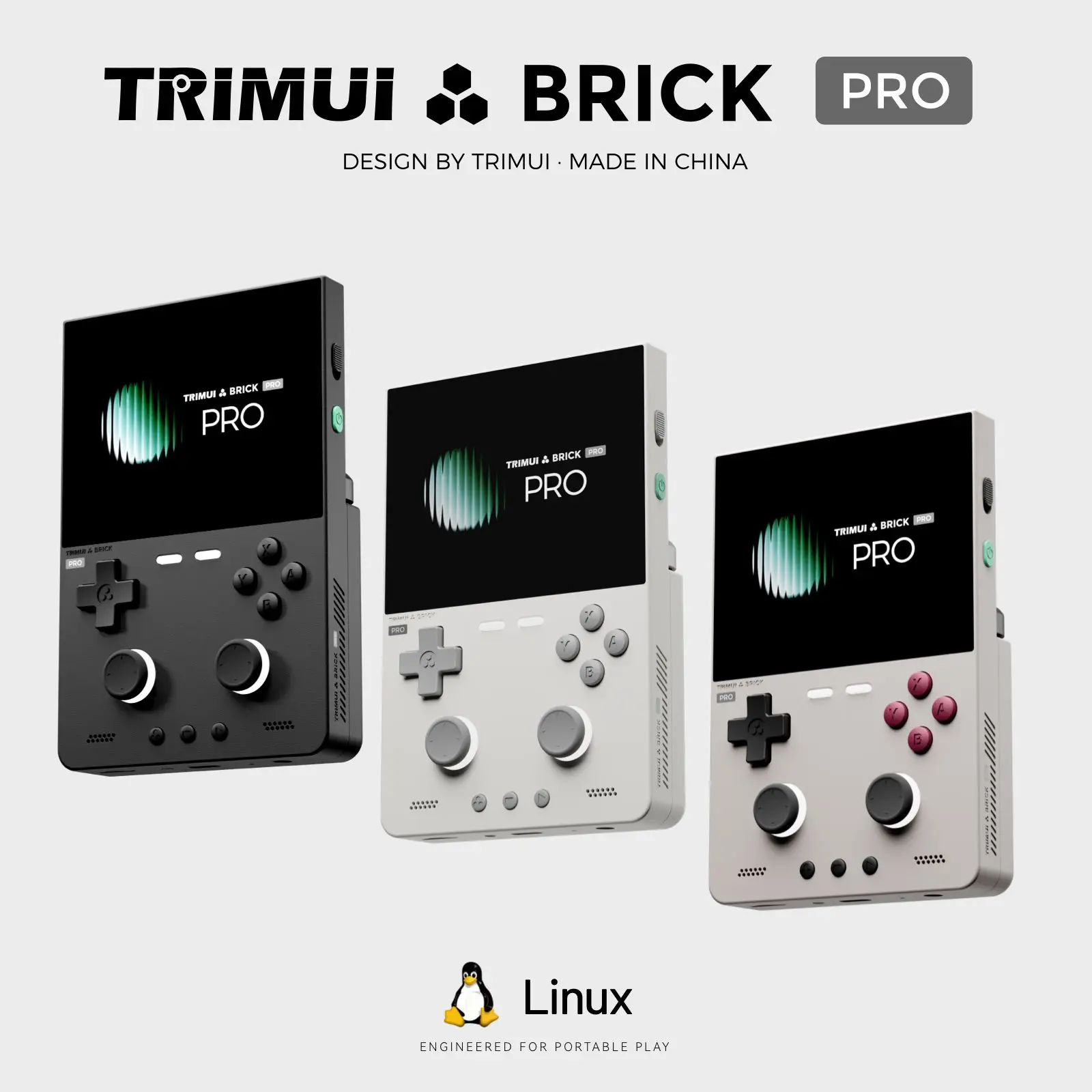 TRIMUI BRICK PRO Retro Handheld Game Console Portable Video Player Linux System Open Source 3.95 Inch Palm Phone Games Gifts 5000mAh BT