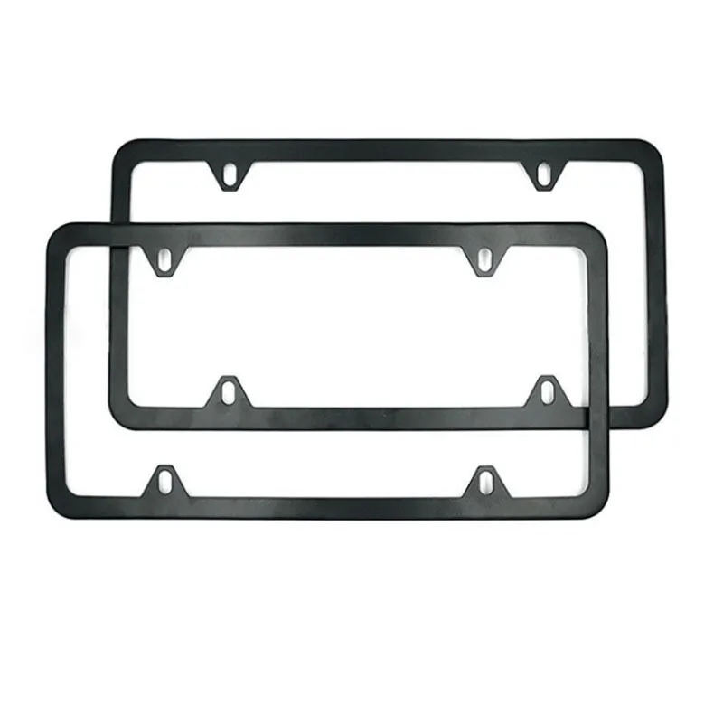 2 Pcs Stainless Steel Metal US-Spec Car License Plate Frame Tag Cover Screws and Wrench US Size High Quality Waterproof Anti-corrosion Plate