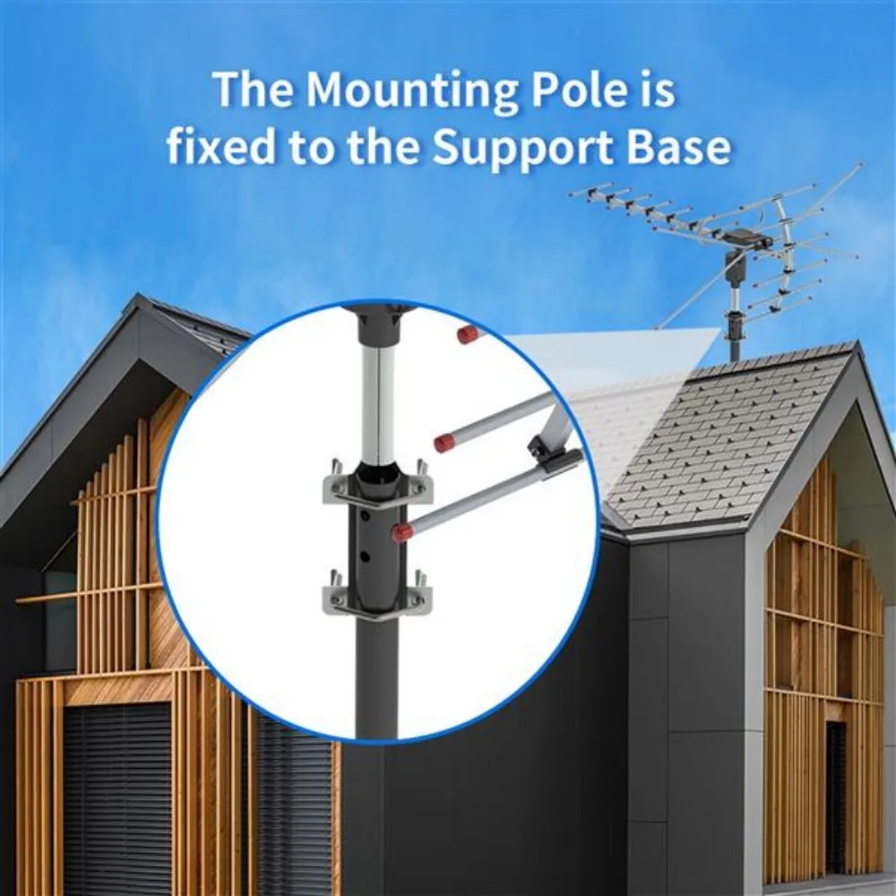 Ta-001 360 ° Rotation Uv 45-230Mhz/470-860Mhz 15-22Db Outdoorn Antenna 110 Miles Reception Range