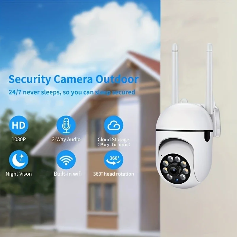 1080P WiFi Bulb Surveillance Camera Color Night Vision Motion Tracking Indoor Outdoor Security Monitor Camera Y108