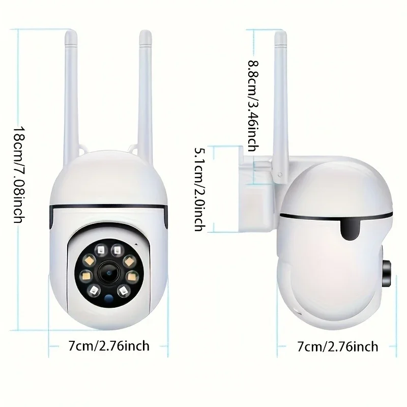 1080P WiFi Bulb Surveillance Camera Color Night Vision Motion Tracking Indoor Outdoor Security Monitor Camera Y108