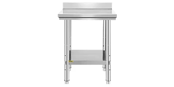 SucceBuy Stainless Steel Kitchen Work Bench Commercial Catering Table Worktable with Undershelf for Restaurant Garage