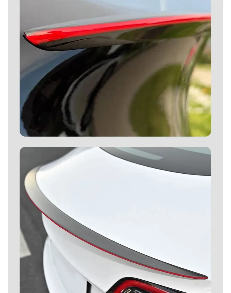 Real Carbon Fiber Spoiler for Tesla Mode Y 2024 - 2020 Accessories Car Rear Trunk Tail Wing Original Spoiler Modification Parts