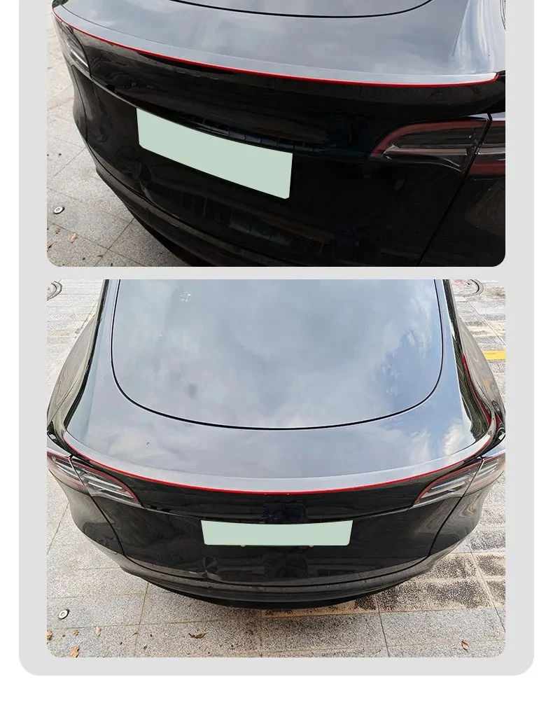 Real Carbon Fiber Spoiler for Tesla Mode Y 2024 - 2020 Accessories Car Rear Trunk Tail Wing Original Spoiler Modification Parts