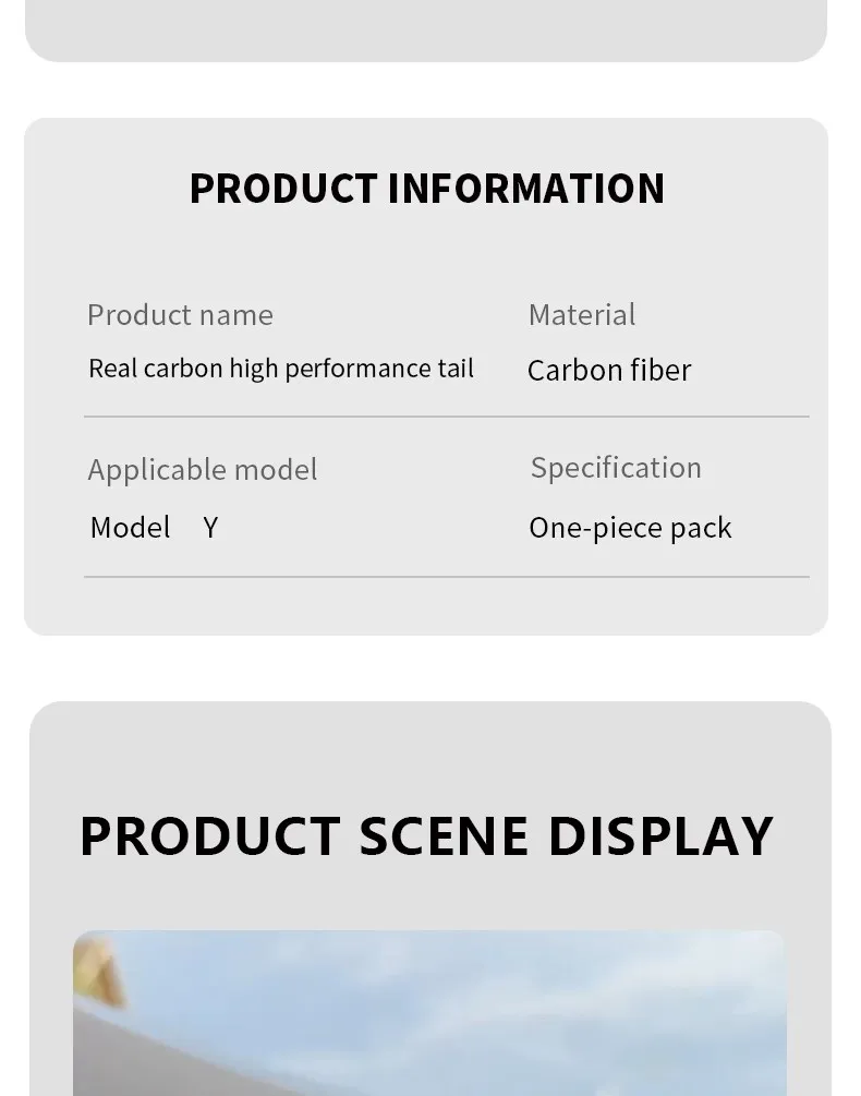 Real Carbon Fiber Spoiler for Tesla Mode Y 2024 - 2020 Accessories Car Rear Trunk Tail Wing Original Spoiler Modification Parts