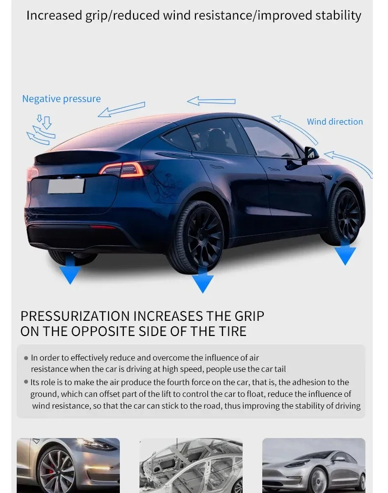 Real Carbon Fiber Spoiler for Tesla Mode Y 2024 - 2020 Accessories Car Rear Trunk Tail Wing Original Spoiler Modification Parts