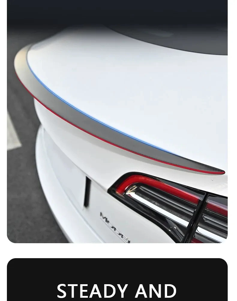 Real Carbon Fiber Spoiler for Tesla Mode Y 2024 - 2020 Accessories Car Rear Trunk Tail Wing Original Spoiler Modification Parts