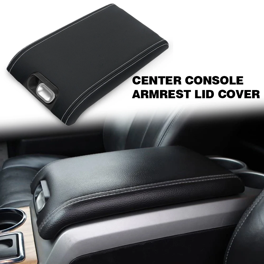 Center Console Arm Rest Lid Cover Fit for 2009-2014 Ford F150 Black 9L3Z-1506024-Cc(Black)