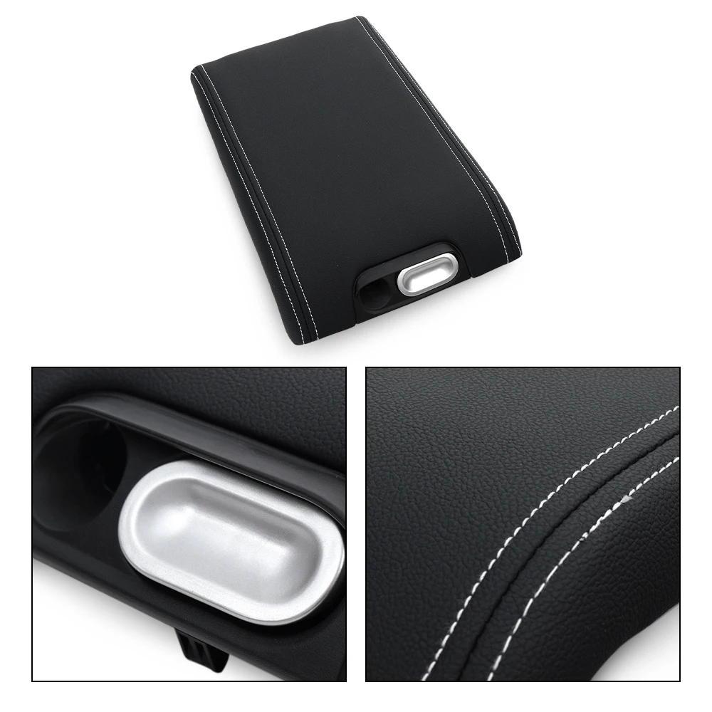 Center Console Arm Rest Lid Cover Fit for 2009-2014 Ford F150 Black 9L3Z-1506024-Cc(Black)