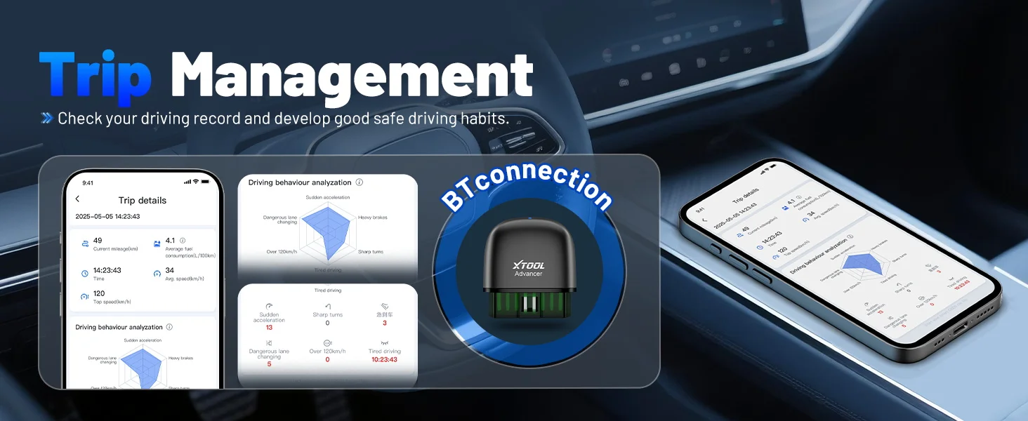 XTOOL Advancer AD20Pro OBD2 Diagnostic Tool Bluetooth 5.0 OBD2 Scanner All System Diagnosis Lifetime Free Update PK ELM327 AD20
